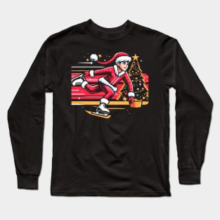 "Santa Skating Wonderland at Christmas Long Sleeve T-Shirt